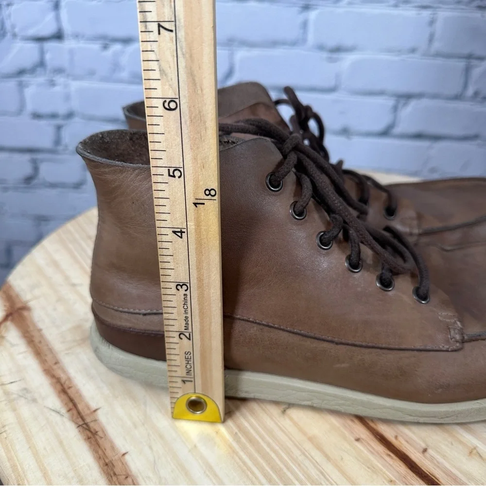 OluKai Men's Nalukai Chukka Ankle Boots Leather Sz US M9 EUR 42 Brown Lace Up